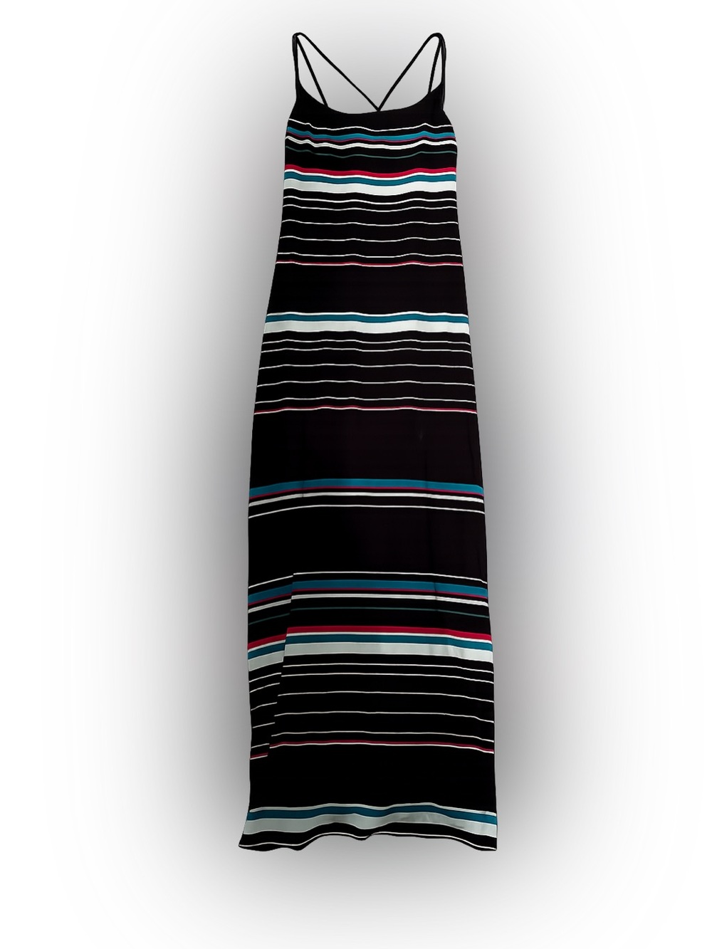 White House Black Market Black Striped Maxi Dress